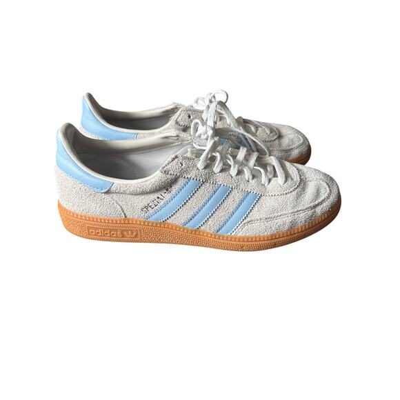Adidas Light Blue Gray Spezial Lace Up Sneaker Sz 7.5 - Picture 2 of 4
